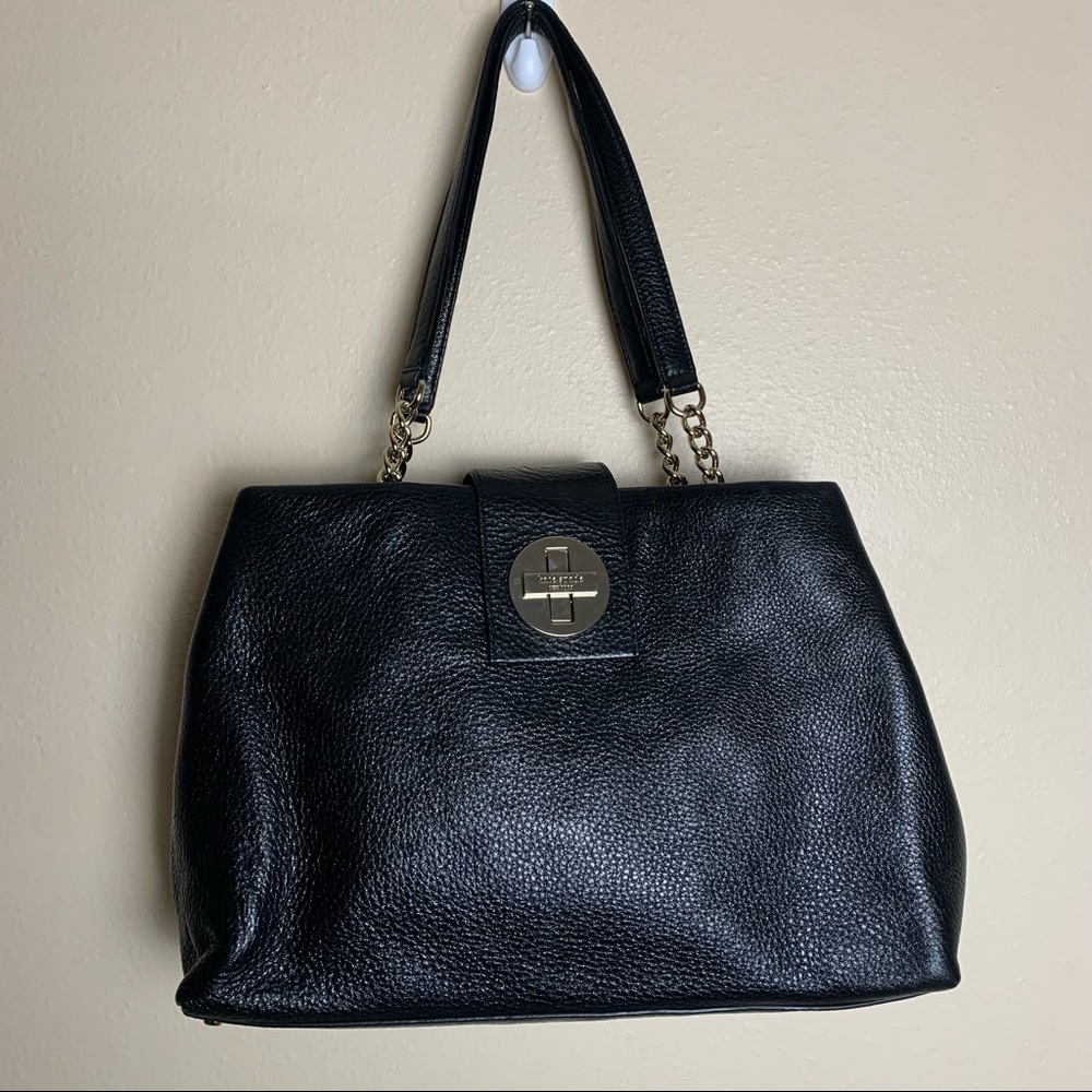 KATE SPADE BLACK PEDDLED LEATHER BAG